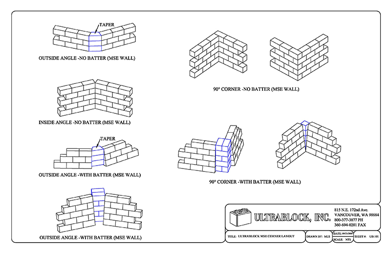Ultrablock Retaining Wall Drawings